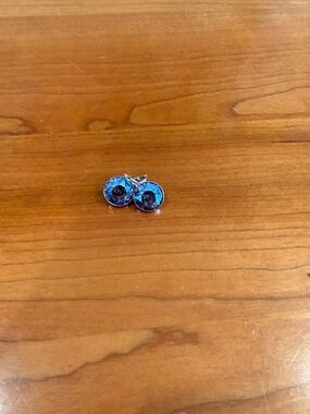 Swarovski Blue Crystal Drop Earrings